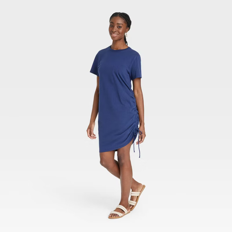 Women's Short Sleeve Side Ruched T-Shirt Dress - Universal Thread™ | Target