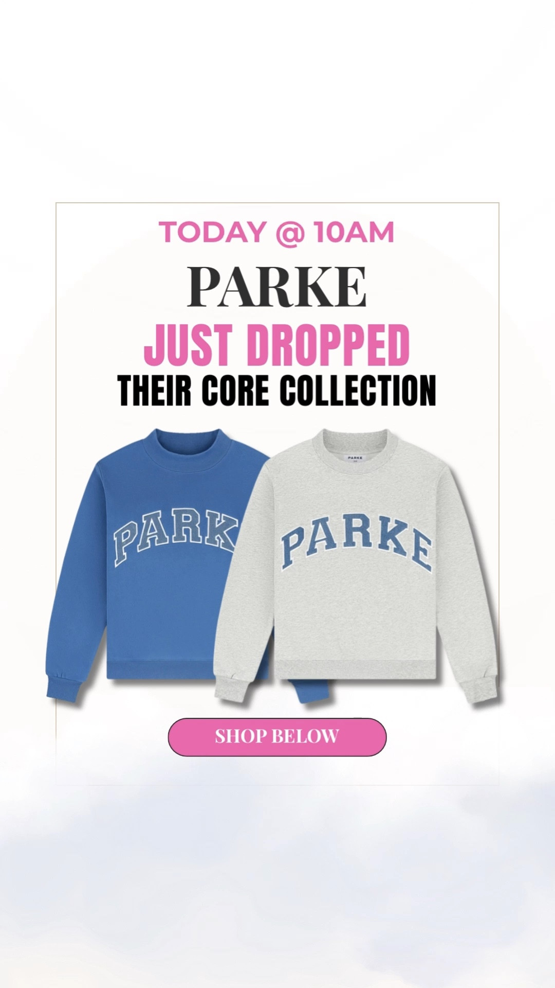 JUST DROPPED ➡️ BIGGEST EVENT TODAY!
👉 Mention SHOP in the comments to shop our favorites! 🛍️
PARKE’S NEW CORE COLLECTION DROPS AT 10AM EST TODAY, APRIL 15th!!!
TOP Gift For Teens This Year!!!
You will regret not jumping on these deals at 10am!!! Best drop yet! 

#parke #parkesweatshirt #ootd 

#LTKootd