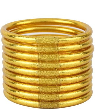 BuDhaGirl Serenity Prayer Metallic All Weather Bangle Bracelet Set | Dillard's | Dillard's