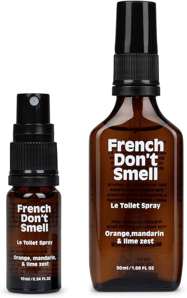 Set of 2 Toilet Spray for Poop (1.69oz + 0.34oz) – Citrus Scent – Made in France (Home + Trav... | Amazon (US)