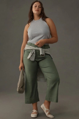 The Colette Cropped Wide-Leg Pants by Maeve: Linen Edition | Anthropologie (US)