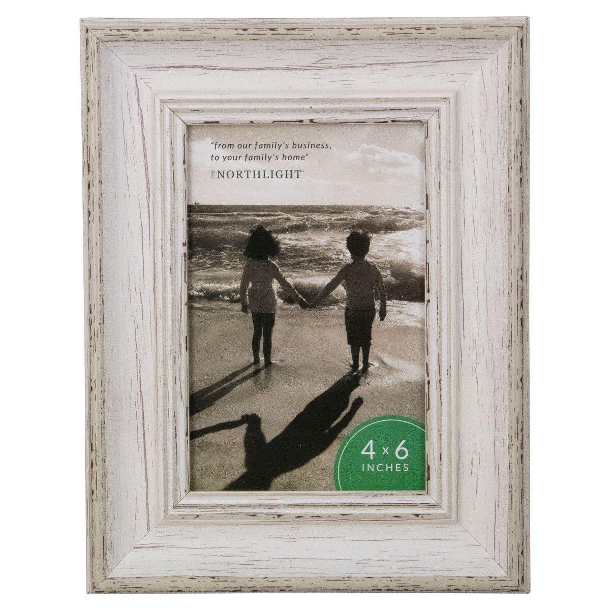 Northlight 4" x 6" Weathered Finish Photo Picture Frame - White | Target