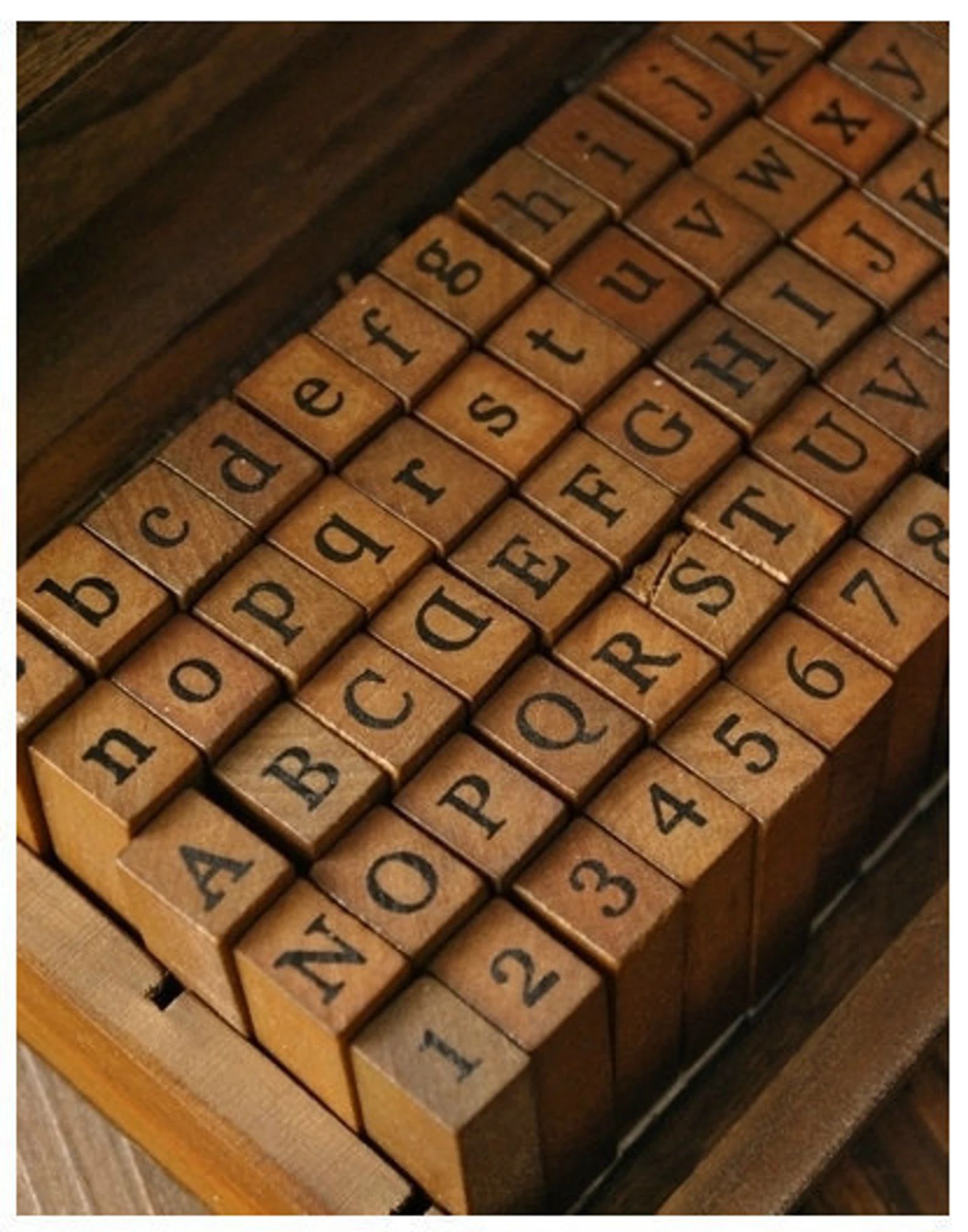 Alphabet Rubber Stamp Set With  Box, Number Alphabet Stamps, Wooden, Letter Seal, 70 Pieces  - WF... | Etsy (US)