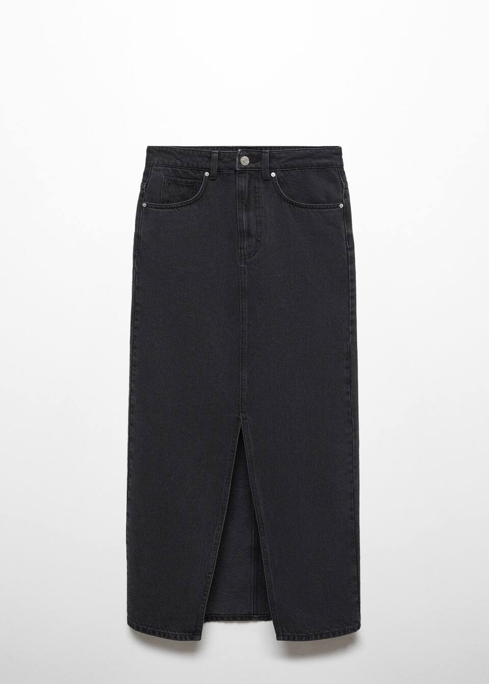 Slit denim skirt -  Women | Mango USA | MANGO (US)