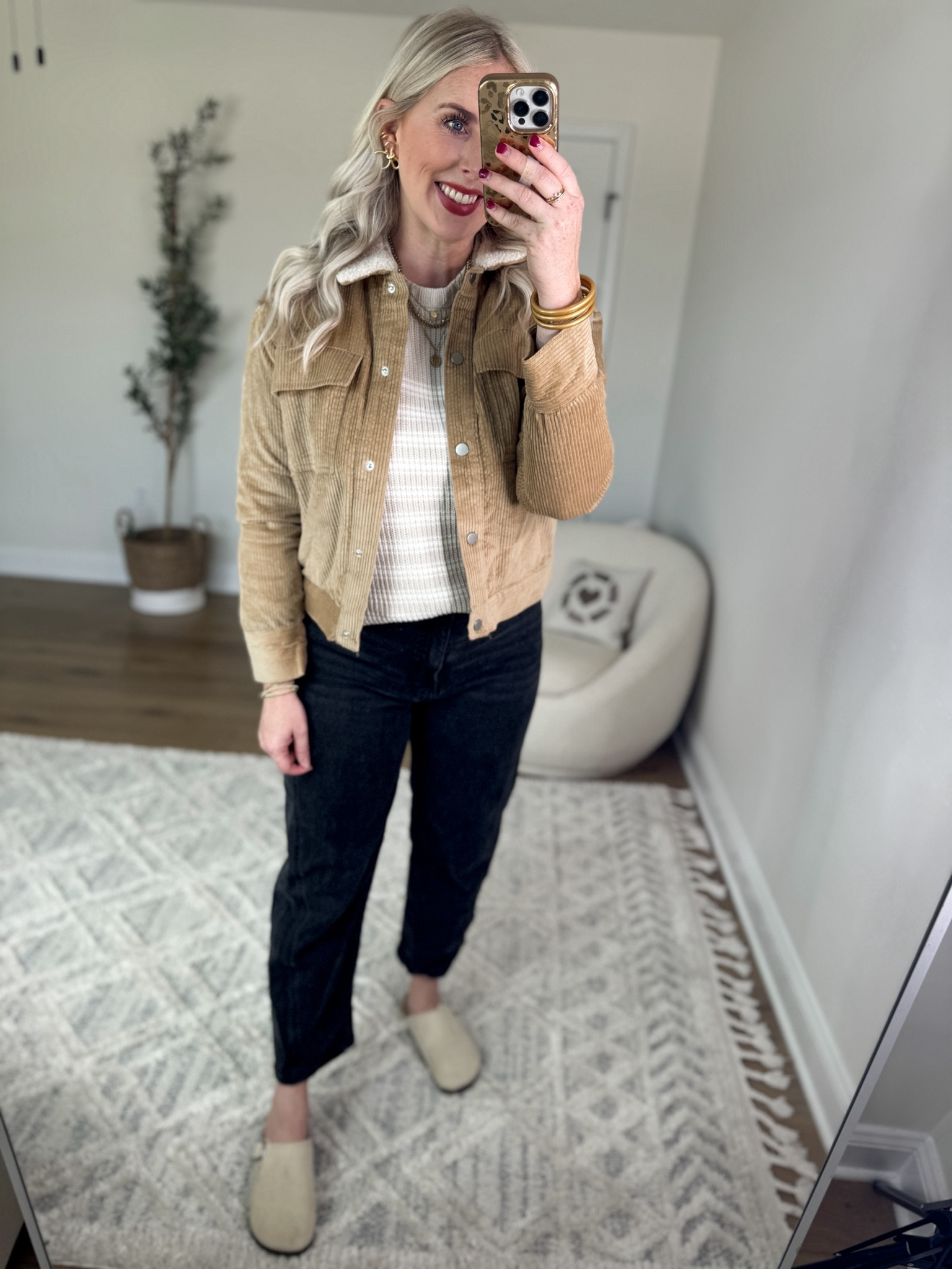 Weekend Walmart Wins try on 
Corduroy jacket- medium
Striped chenille sweater- medium 

#LTKFindsUnder50 #LTKSeasonal #LTKStyleTip