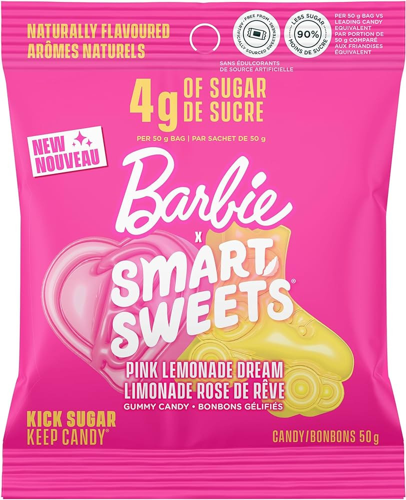 SmartSweets Gummy Candy, Barbie Pink Lemonade Dream, 50 gram pouches (pack of 14) | Amazon (CA)