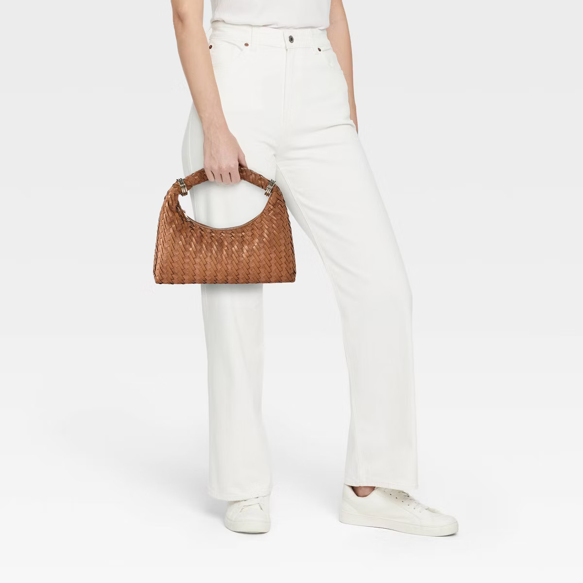 Soft Woven Mini Handbag - A New Day Brown | Target