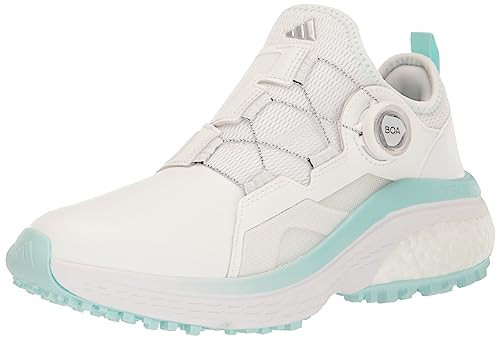 adidas Women's Solarmotion Spikeless BOA Golf Shoes, Footwear White/Silver Metallic/Semi Flash Aqua, 10 | Amazon (US)