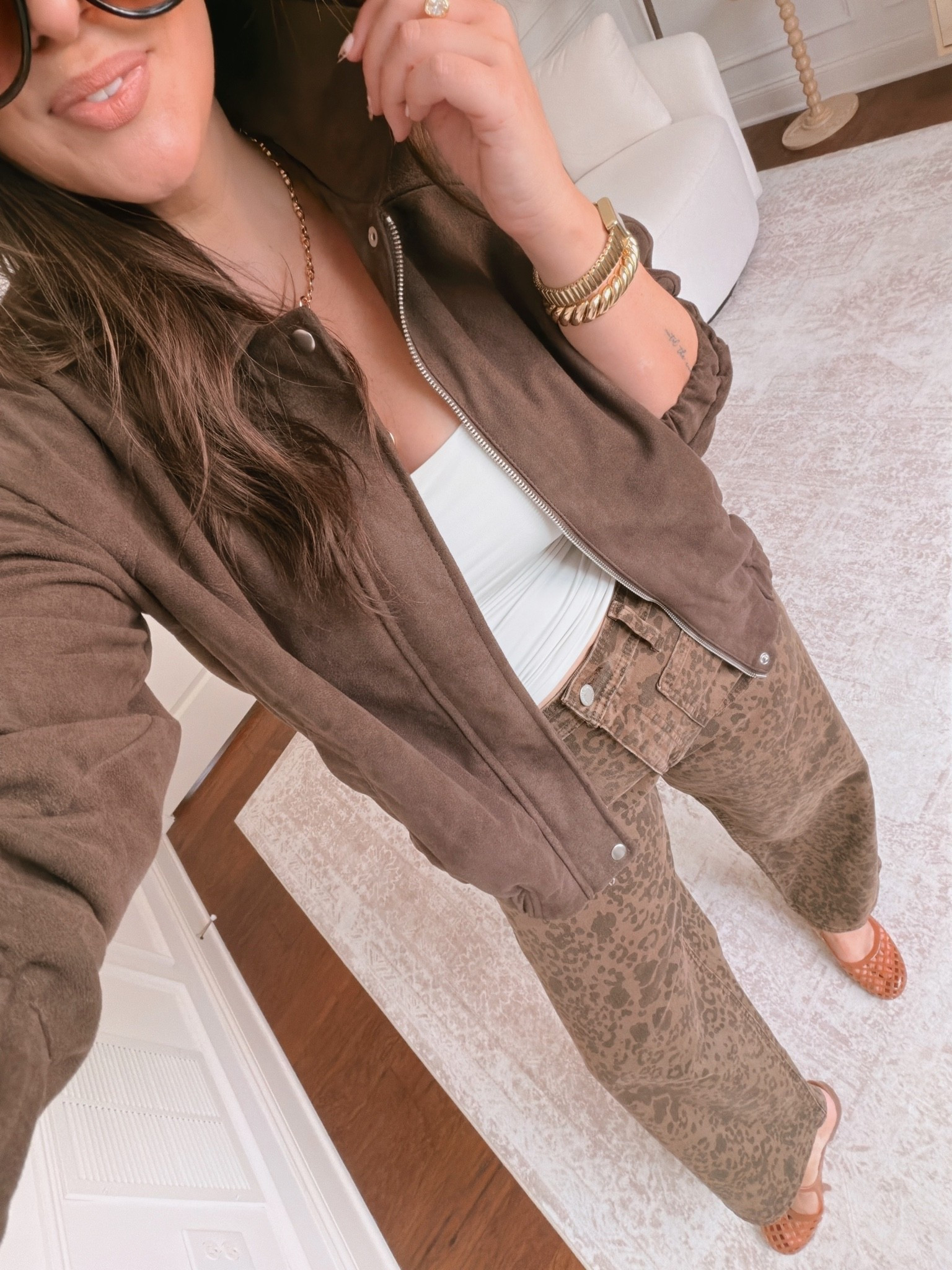 #ad @Target obsessed with this fall look! Wearing a 14 in the denim and a large in the jacket

#LTKmomlife #LTKMidsize #LTKootd