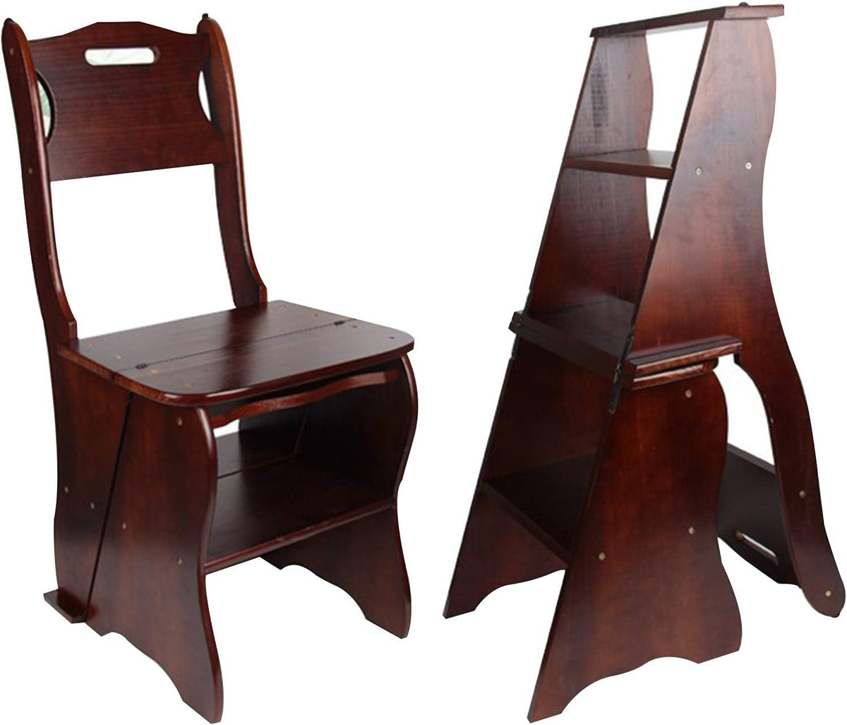 Wooden Folding Library Ladder Chair,2 in 1 Lightweight Portable Multifunctional | eBay US