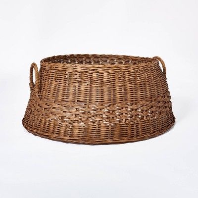 Rattan Woven Tree Cuff Dark Brown - Threshold&#8482; designed with Studio McGee | Target