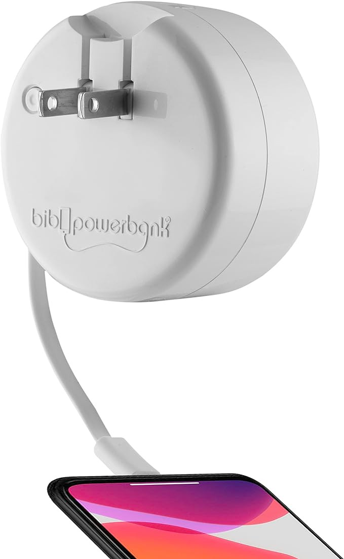 Bibicord Portable Wall Charger with Retractable Lightning Cable & 2500 mAh Battery (Provide 50% C... | Amazon (US)