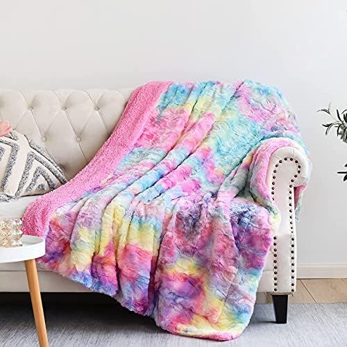 NEWCOSPLAY Super Soft Faux Fur Throw Blanket Premium Sherpa Backing Warm and Cozy Throw Decorativ... | Amazon (US)