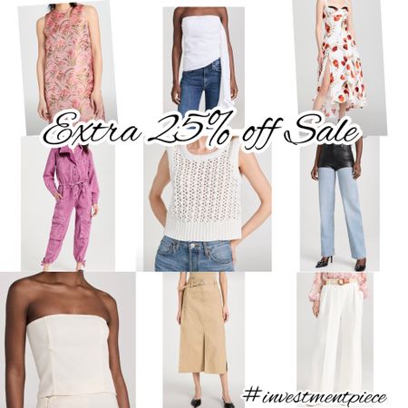 From summer dresses to knits to denim (and a bit of leather!), trousers, skirts and corset tops - get an extra 25% off sale @shopbop with code EXTRA25 #investmentpiece 

#LTKSeasonal #LTKSaleAlert #LTKStyleTip