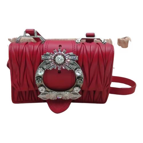 Miu Lady leather crossbody bag  - Red 6 | Vestiaire Collective (Global)