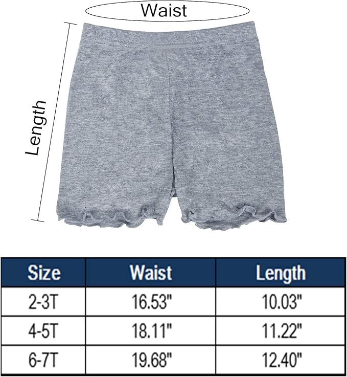Girls Shorts Under Dress Dance Bike Shorts for Playground Gym Sports, NOT Transparent | Amazon (US)