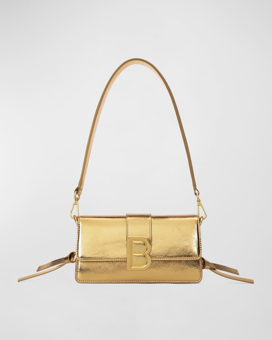 Brandon Blackwood Nia Medium Metallic Leather Shoulder Bag | Neiman Marcus