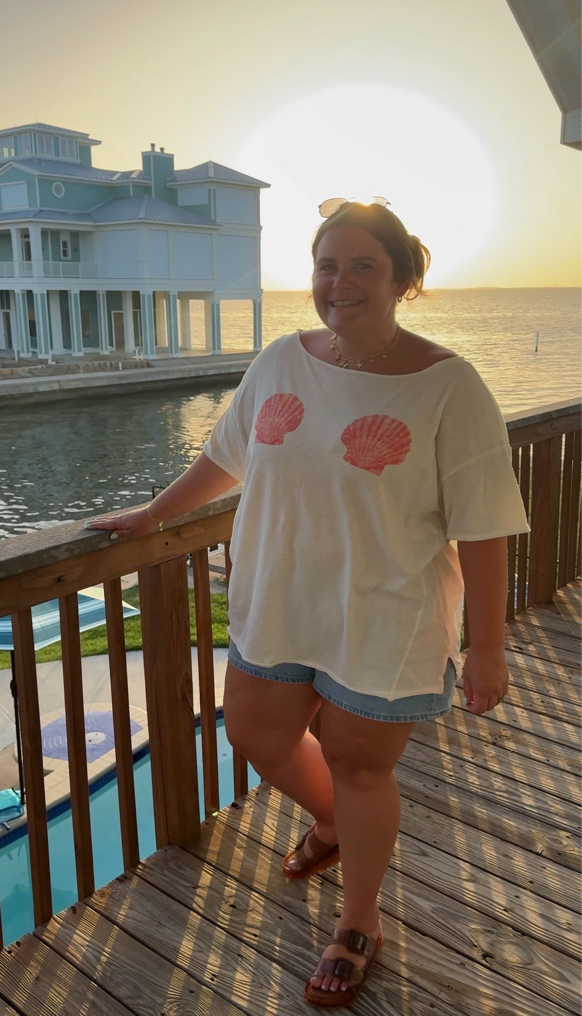 Wearing an xl in this aerie tshirt and 18 in these old navy shorts (I sized up one). Paired with jelly cushionaire sandals. Perfect casual summer outfit. I’m 5’1 and a size 16.

#LTKootd #LTKMidsize #LTKPlusSize