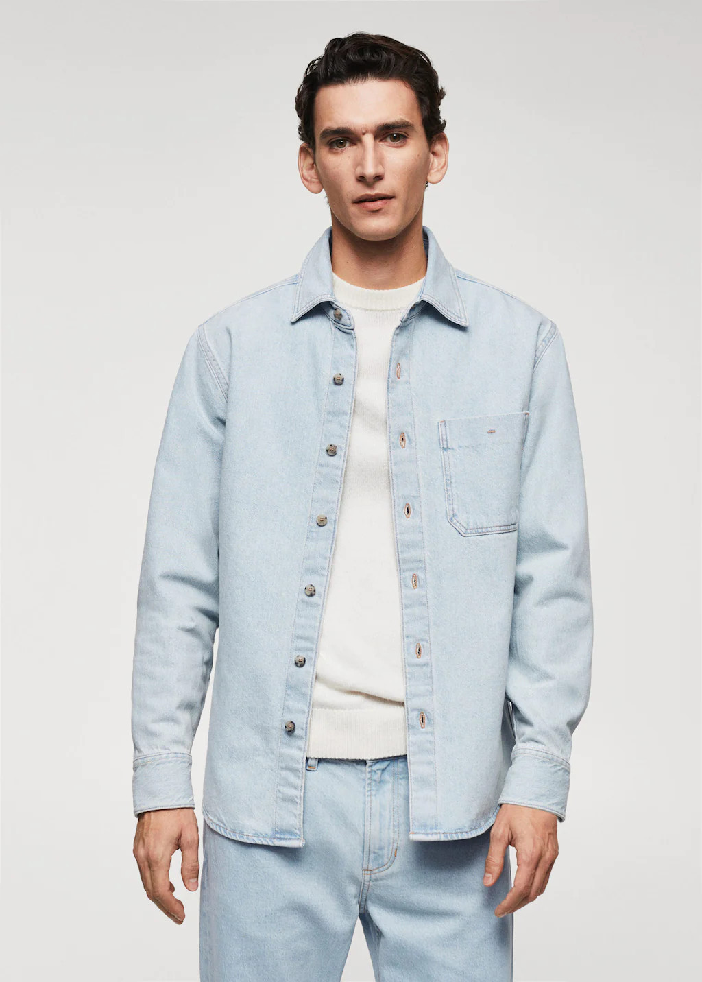 Pocket denim overshirt | MANGO (US)