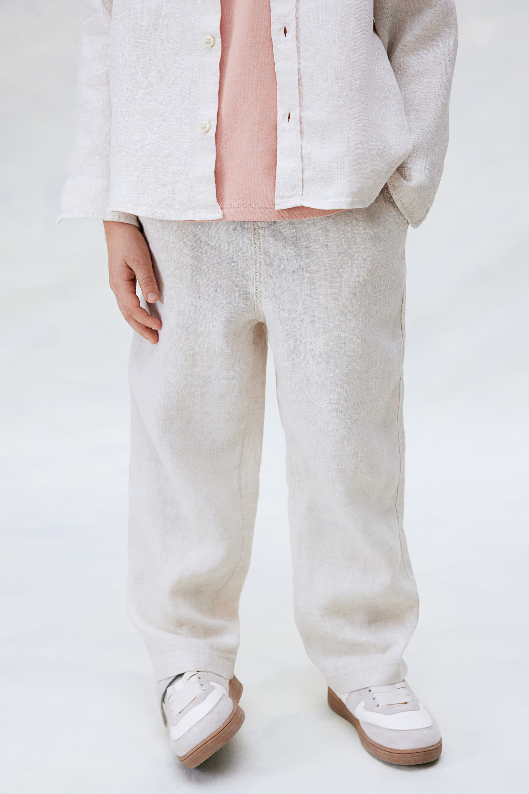 Linen Pants - Light beige - Kids | H&M US | H&M (US + CA)