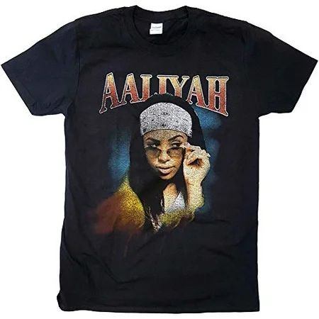 Aaliyah T Shirt Trippy Logo Official Mens Black Size M | Walmart (US)