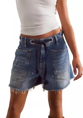 Free People Women's We The Free Moxie Shorts, Blue, 24 | Belk