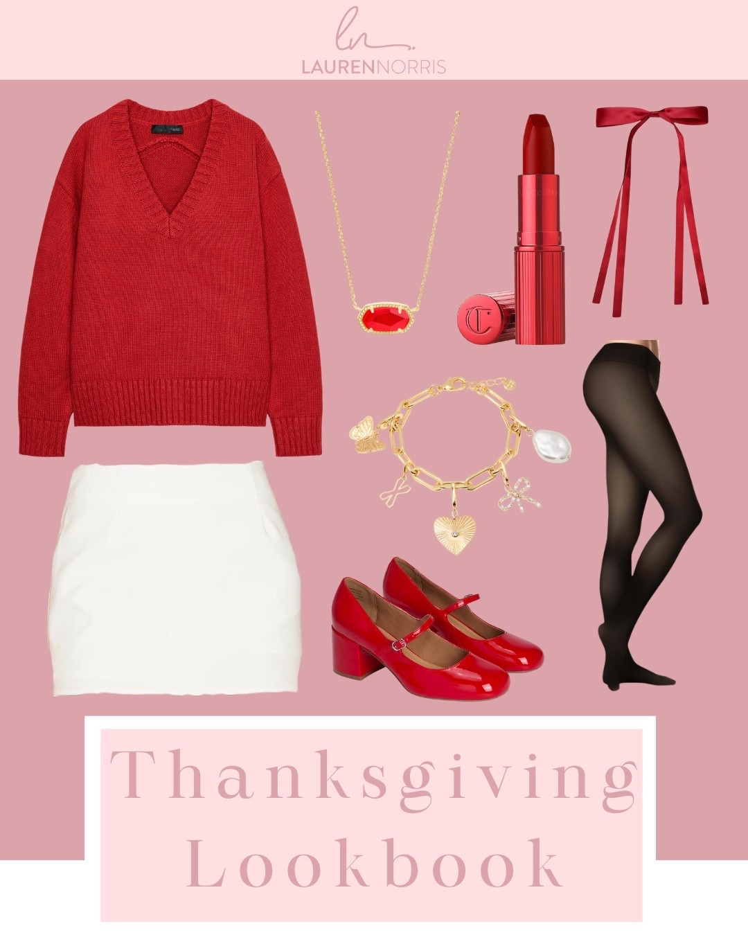 The prettiest red sweater and white skirt to wear to Thanksgiving dinner this year! ✨🍁

#LTKStyleTip #LTKHoliday #LTKSeasonal