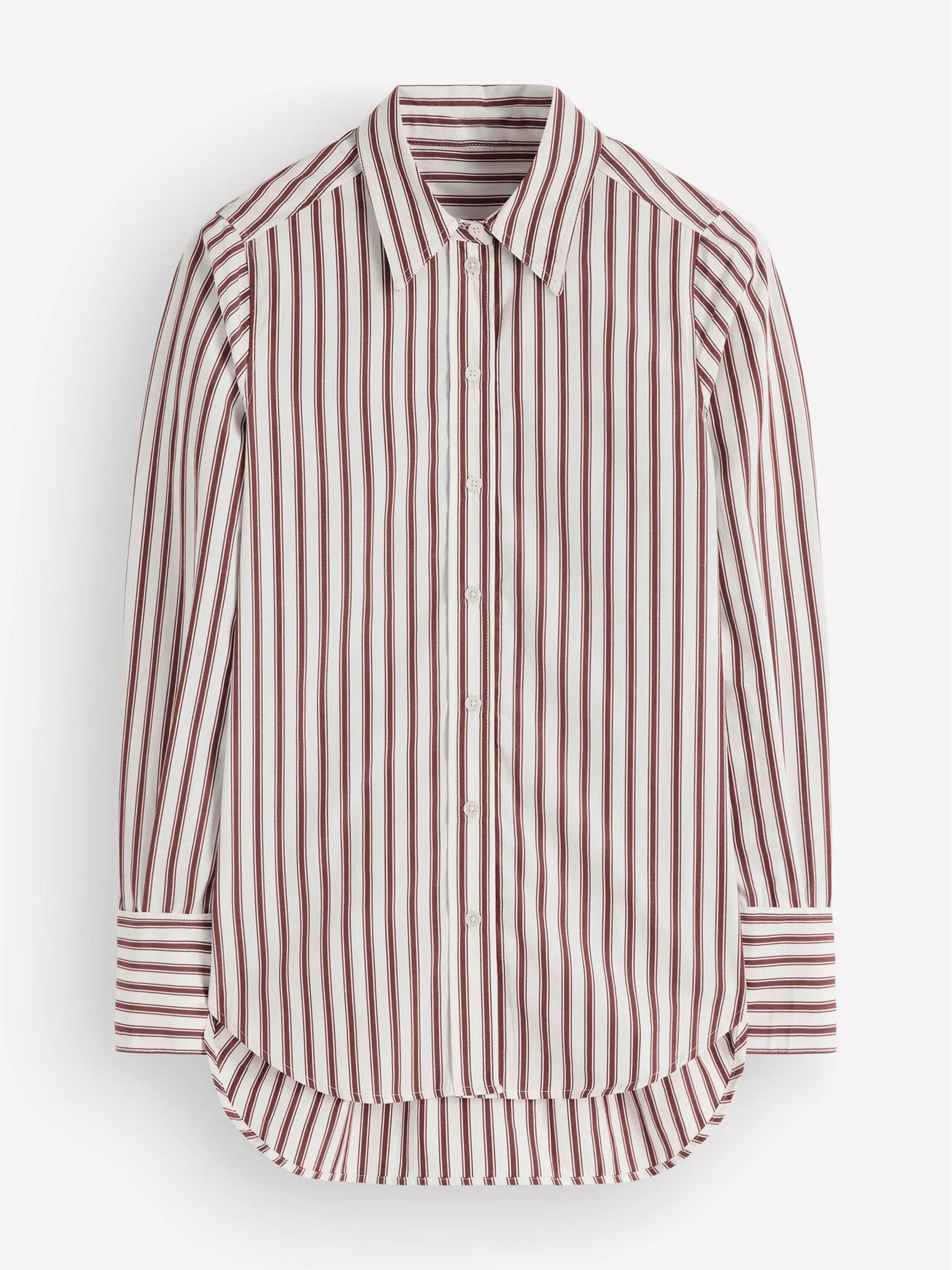 Boden Boden Brown Anna Longline Cotton Shirt | Next US