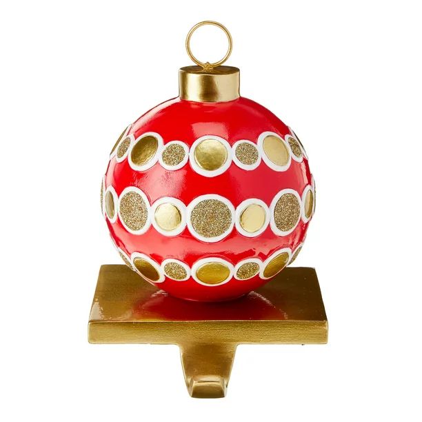 Packed Party Red and Gold Ornament Stocking Holder, 6.7" - Walmart.com | Walmart (US)