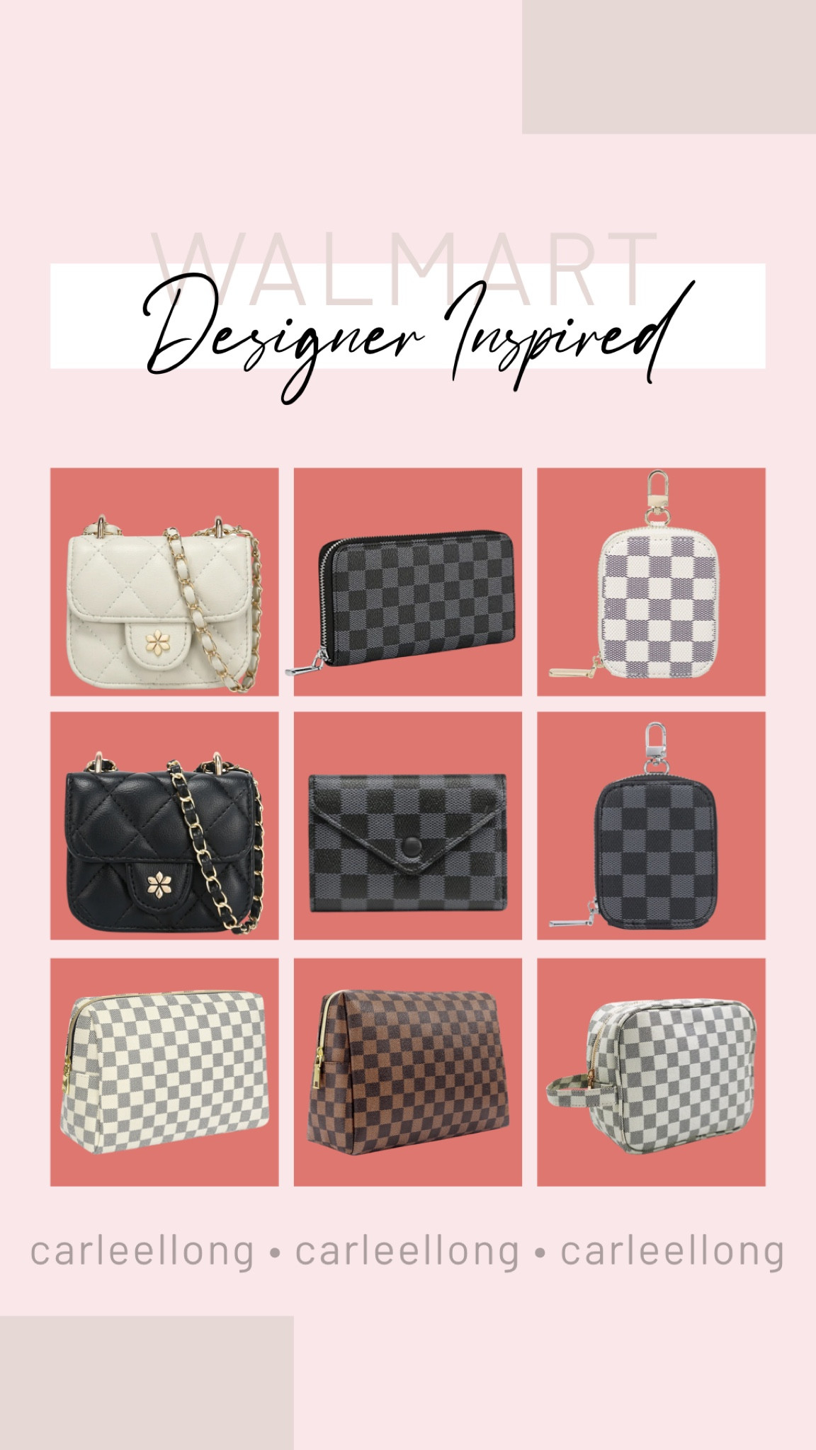 Designer inspired wallets, makeup bags, purses & wristlets at Walmart!! 

#LTKWatchNow #LTKFindsUnder50 #LTKU