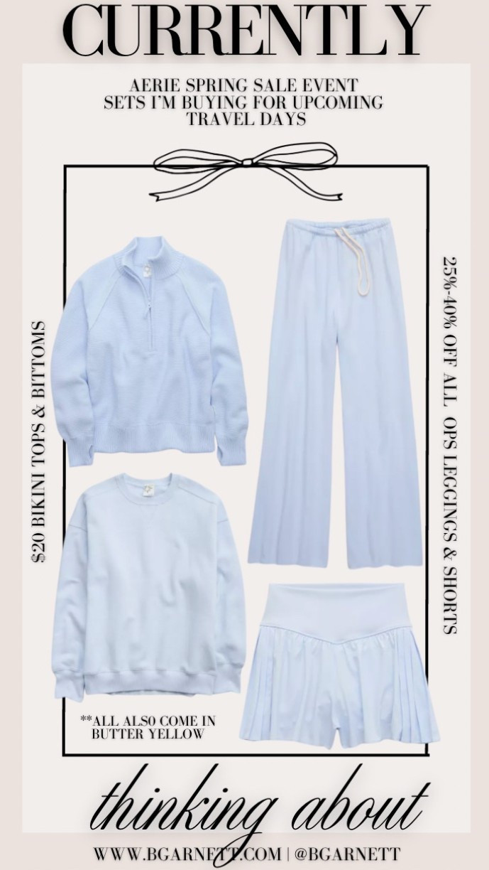 Big sales happening at Aerie & it has me stocking up on cozy matching sets for upcoming travel and spring time girls nights 

Aerie sale | spring sale | matching sets | airport set | cozy outfits | sweat pants | oversized sweatshirt 

#LTKWatchNow #LTKSaleAlert #LTKFindsUnder50
