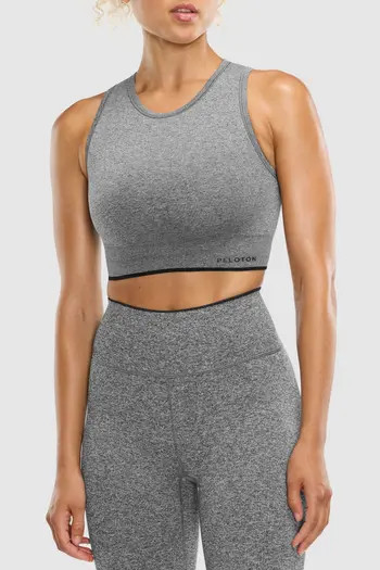 Seamless Melange High Neck Bra | Nordstrom