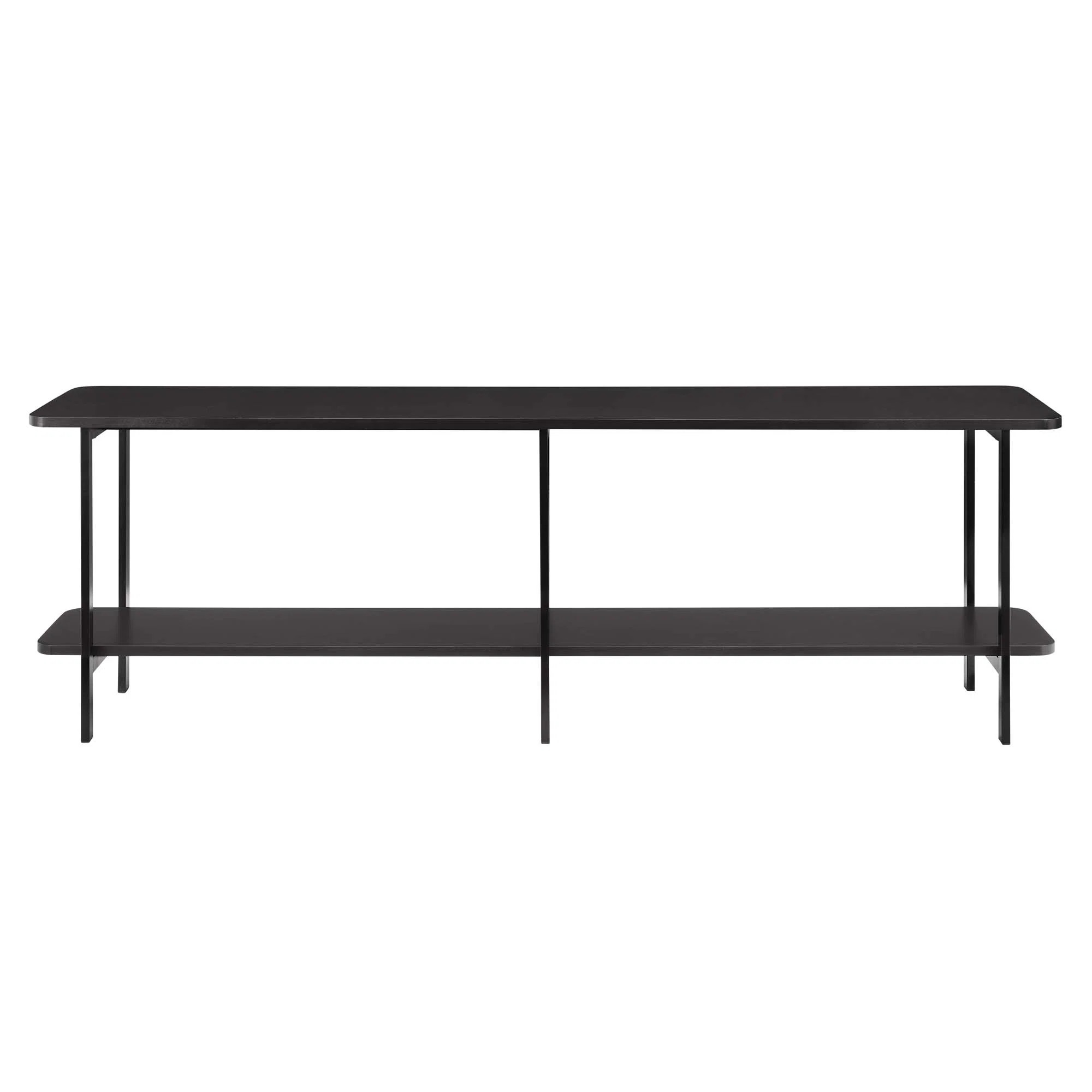 Altoona 71" Console Table with 2 Shelves in Black | Wayfair North America