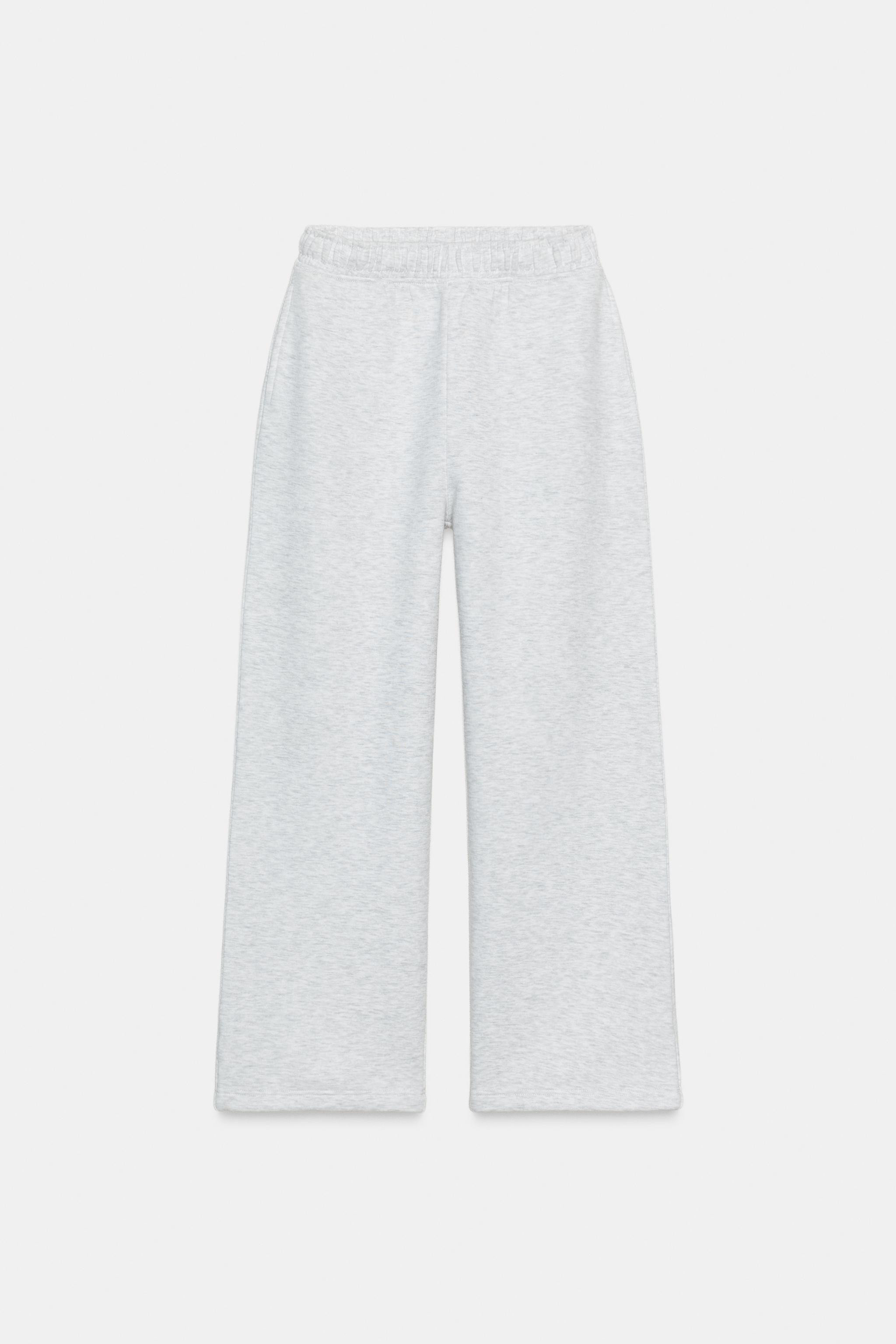 BASIC STRAIGHT-LEG PLUSH PANTS WITH ADJUSTABLE HEM | Zara US