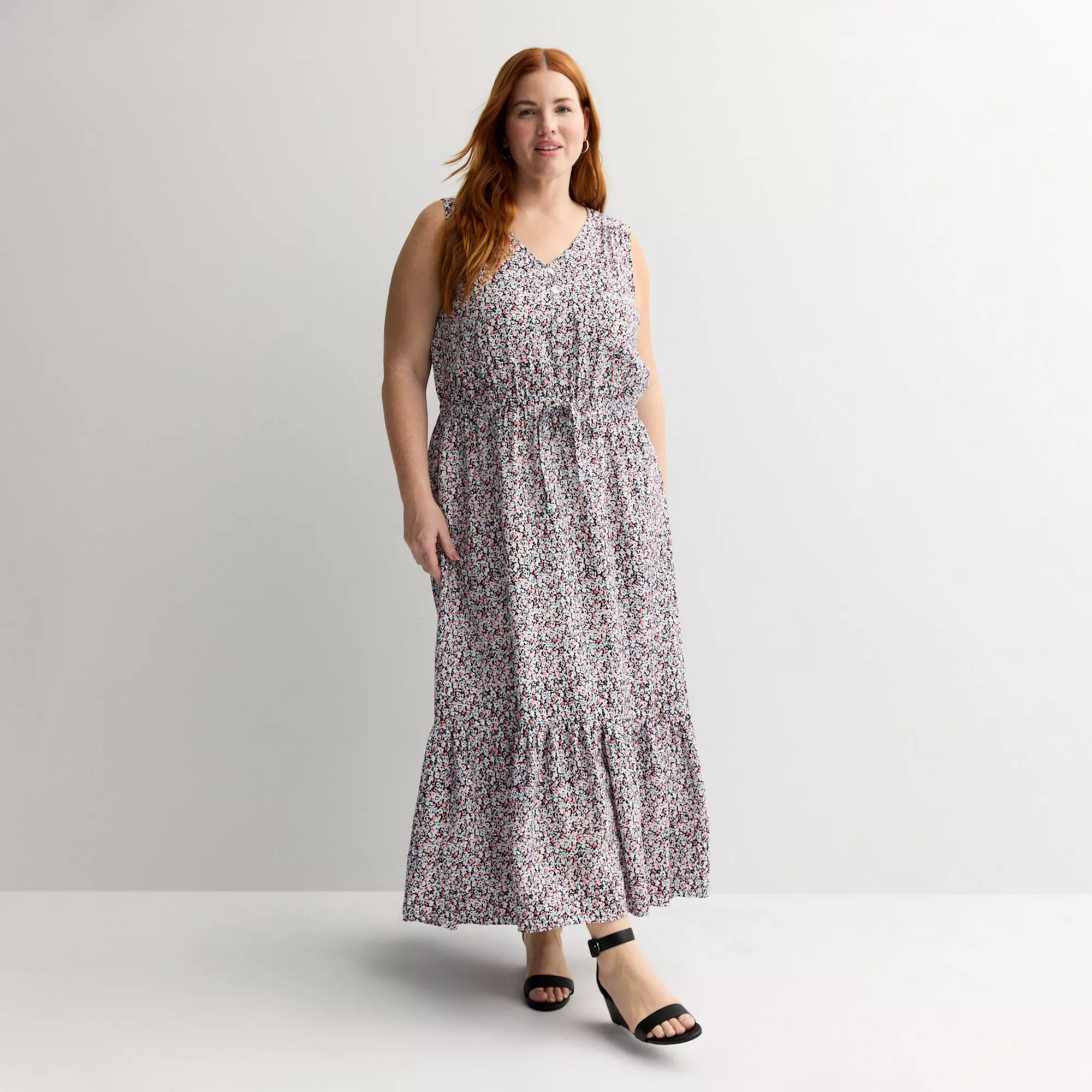 Plus Size Sonoma Goods For Life® Femme Button Bodice Maxi Dress | Kohl's