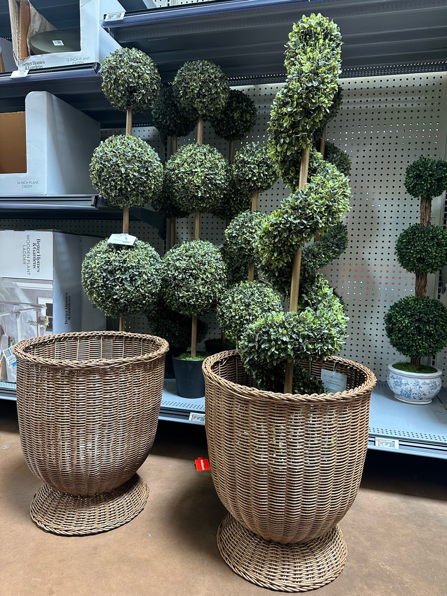 Walmart woven planters and faux boxwood topiary plants. My Texas House 16 inch Brown Woven Resin Urn Planter. Woven planters and faux greenery. Perfect for front entryway or by garage! 

Walmart
Better homes and garden 
My Texas house
Boxwood 
Topiary 
Summer
Entryway 
Front door
Front porch 
Patio
Planters
Garden
Woven planters 
Baskets 
Faux plants
Greenery 
Flowers
Pottery barn 
Amazon home 
Magnolia
Studio McGee
McGee and co
Summer porch 
Fall
Cozy home 
Cottage
Summer sale
Sale
Clearance

#LTKSeasonal #LTKHome #LTKSaleAlert
