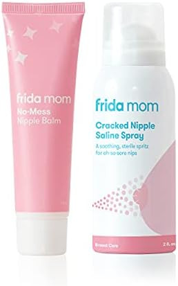 Frida Mom Sore Nipple Set | Cracked Nipple Saline Spray, No-Mess Nipple Cream | 2 Piece Set | Bre... | Amazon (US)
