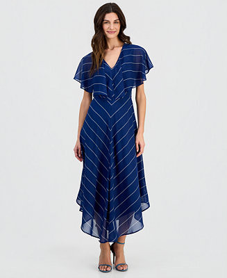 Women's Capelet-Sleeve Point-Hem Dress, Macy's Exclusive | Macy's