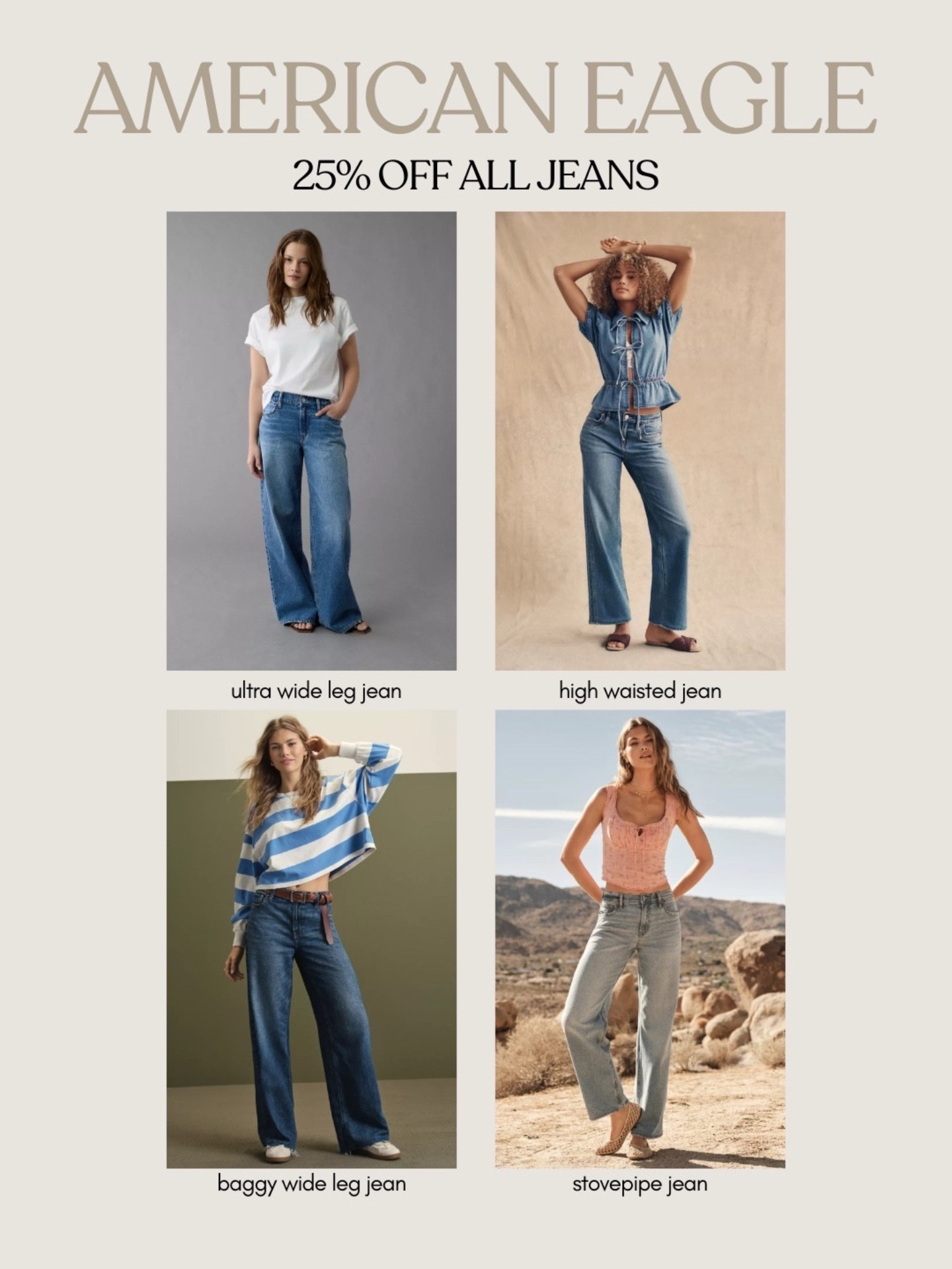 [3/4/26] @American Eagle Outfitters 25% off all jeans !!! linking all of my favorites!

#LTKSaleAlert #LTKootd #LTKspringtrends