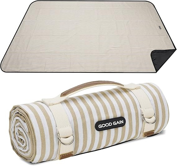 G GOOD GAIN Picnic Blankets Waterproof Extra Large - Outdoor Blanket Sand Free Foldable with Carr... | Amazon (US)