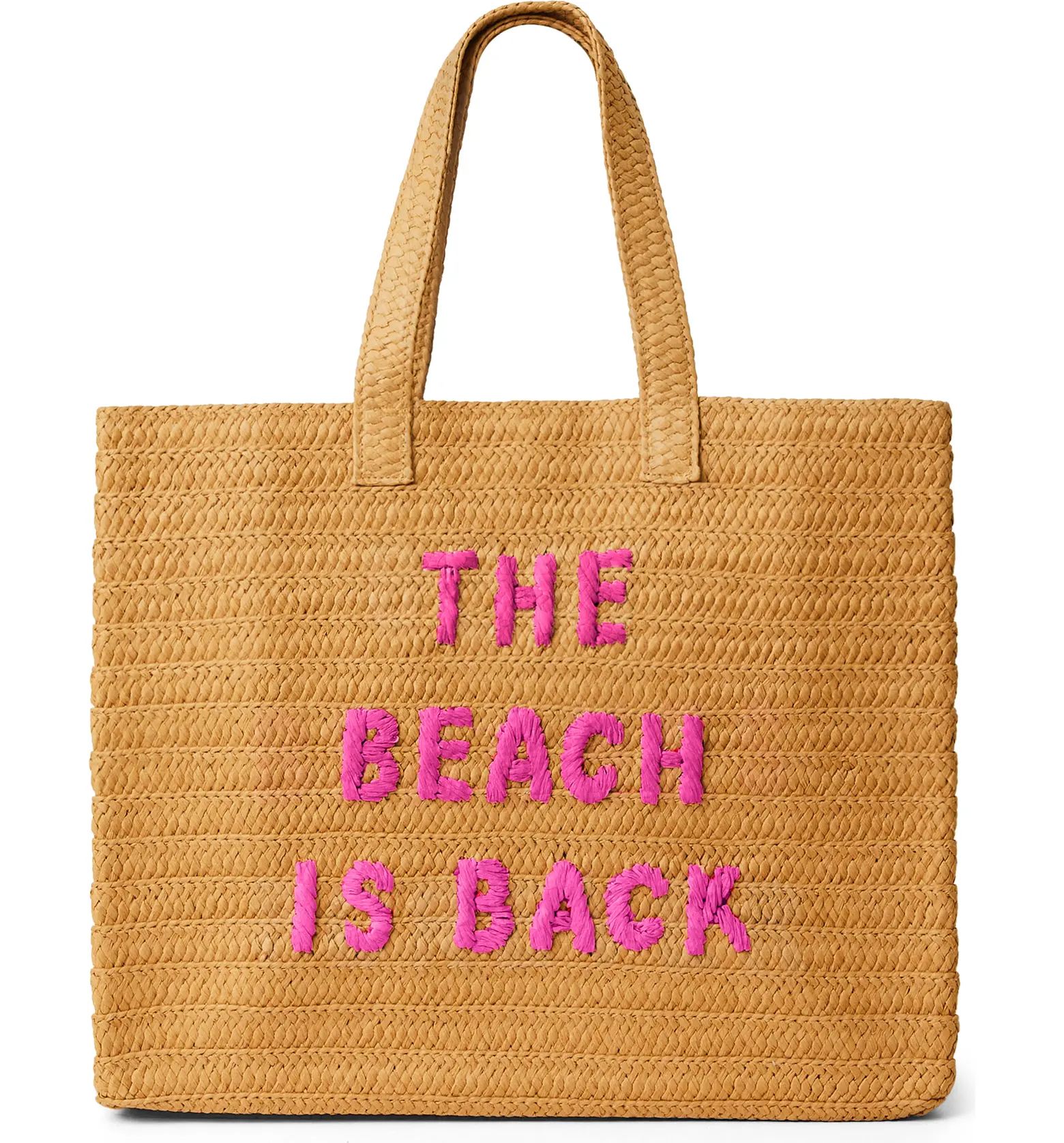 btb Los Angeles The Beach is Back Straw Tote | Nordstrom | Nordstrom