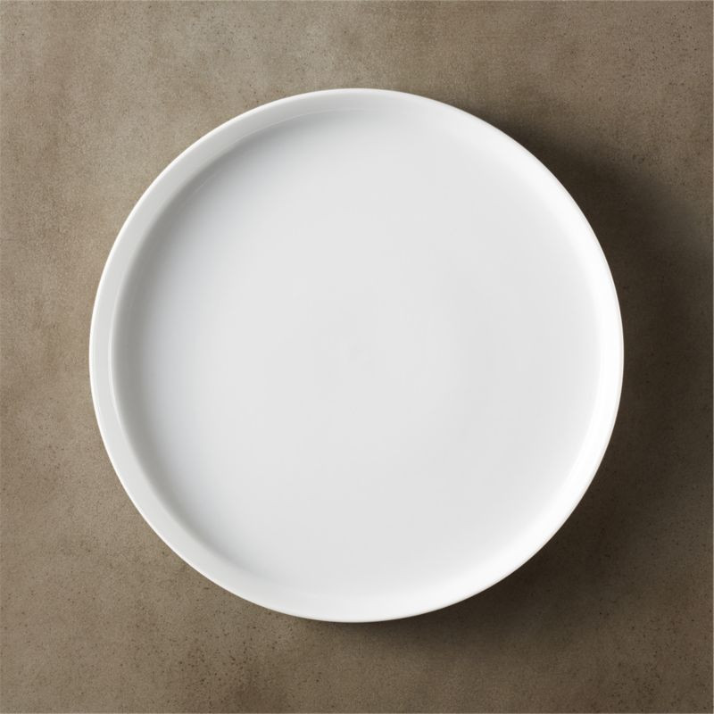 Frank Modern White Dinner Plate + Reviews | CB2 | CB2