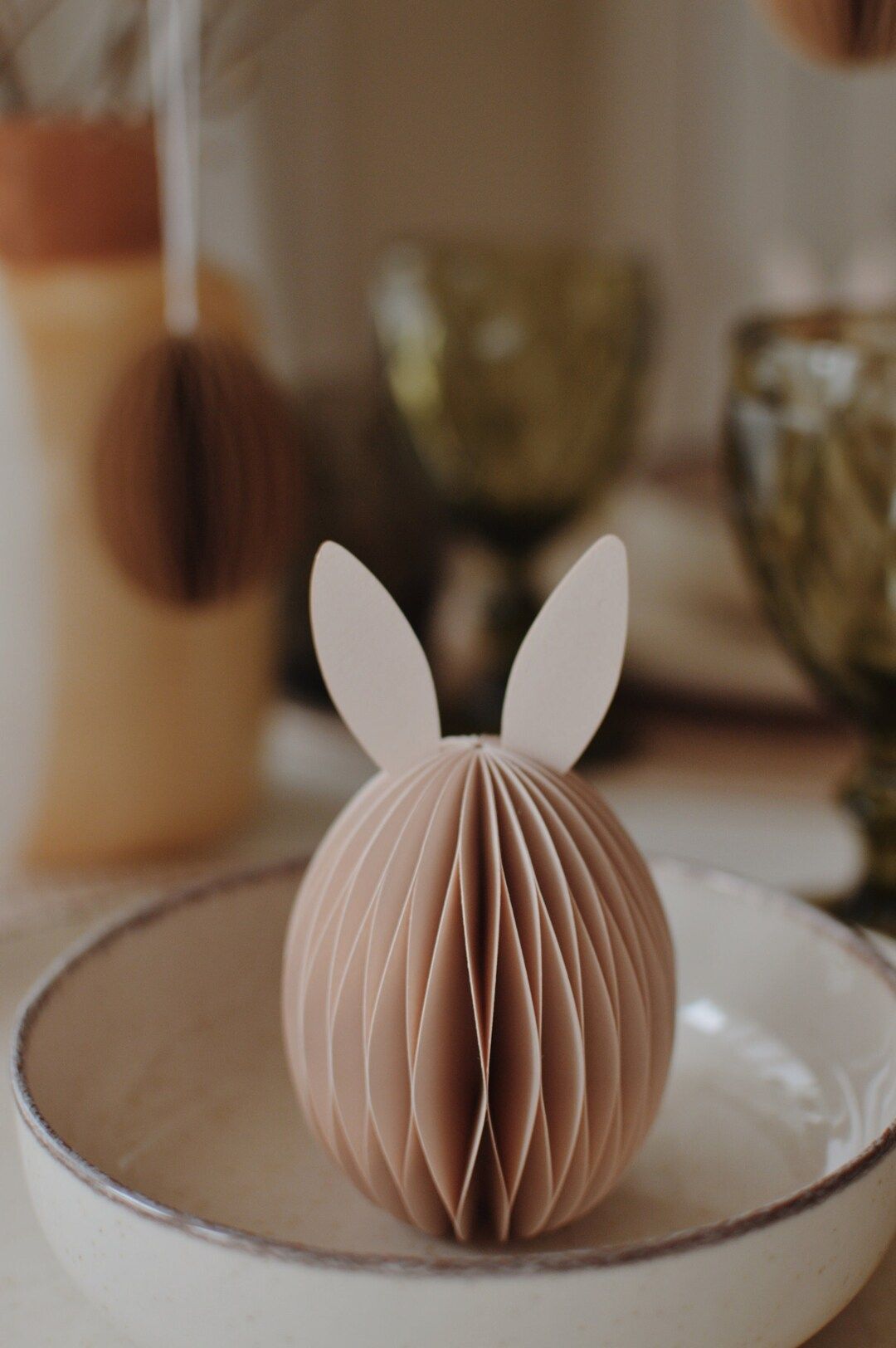 Paper Easter egg, rabbit egg, honeycomb decoration, paper decoration, scandi decoration | Etsy (US)