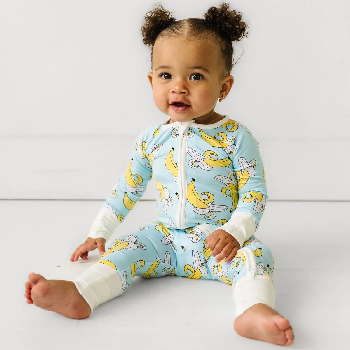 Bananas Bamboo Viscose Zippy | Little Sleepies