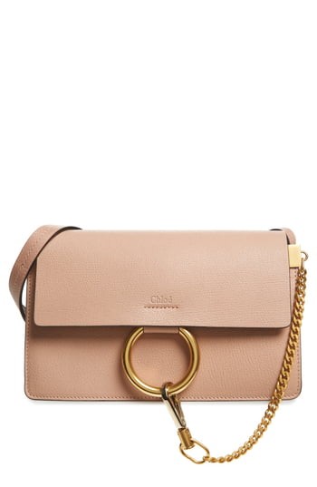 Chloe Small Faye Goatskin Leather Crossbody Bag - Beige | Nordstrom
