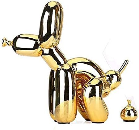 Squat Balloon Dog Statue Resin Sculpture Home Decor Modern Desk Office Home Decoration Accessorie... | Amazon (US)