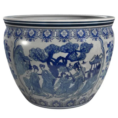 Ladies Chinese Porcelain Pot Planter | Wayfair North America