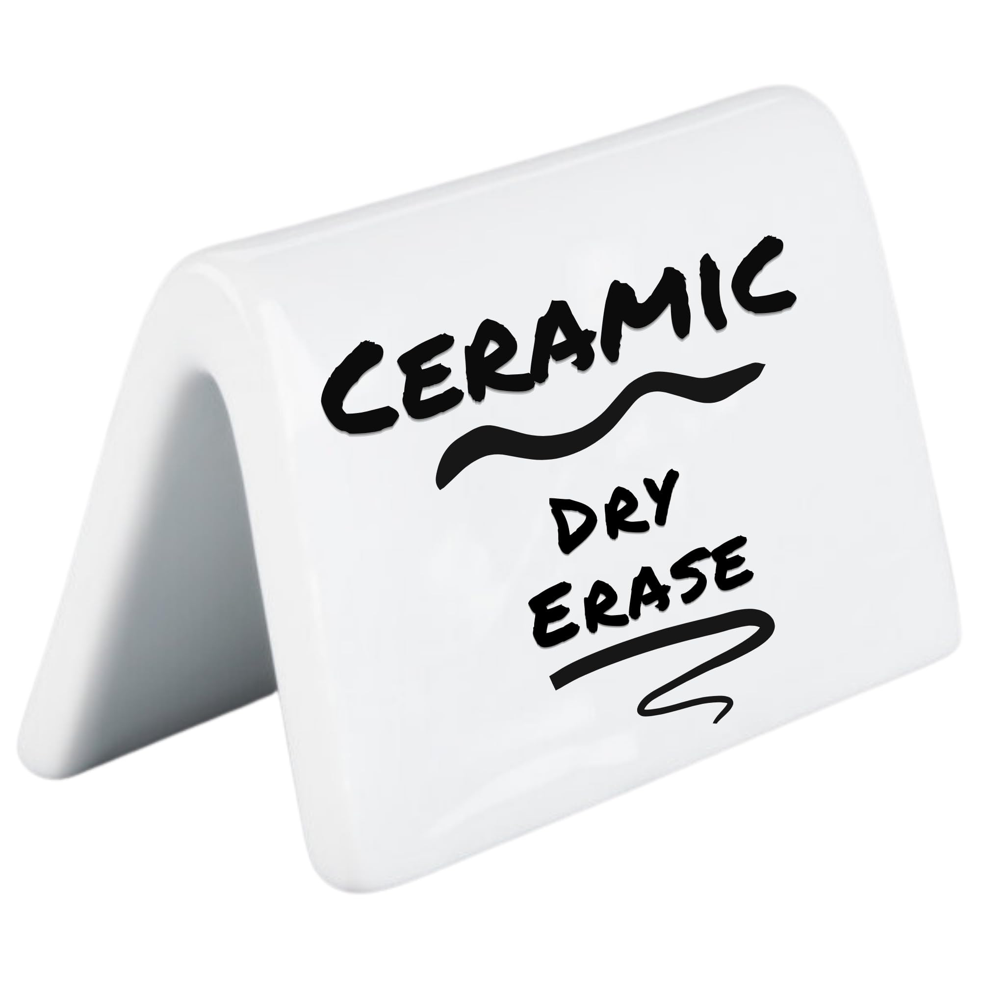 Double Sided Ceramic Dry Erase Table Tent Sign White - 3-1/2"x2" - Reusable Tabletop Setting. Gre... | Amazon (US)