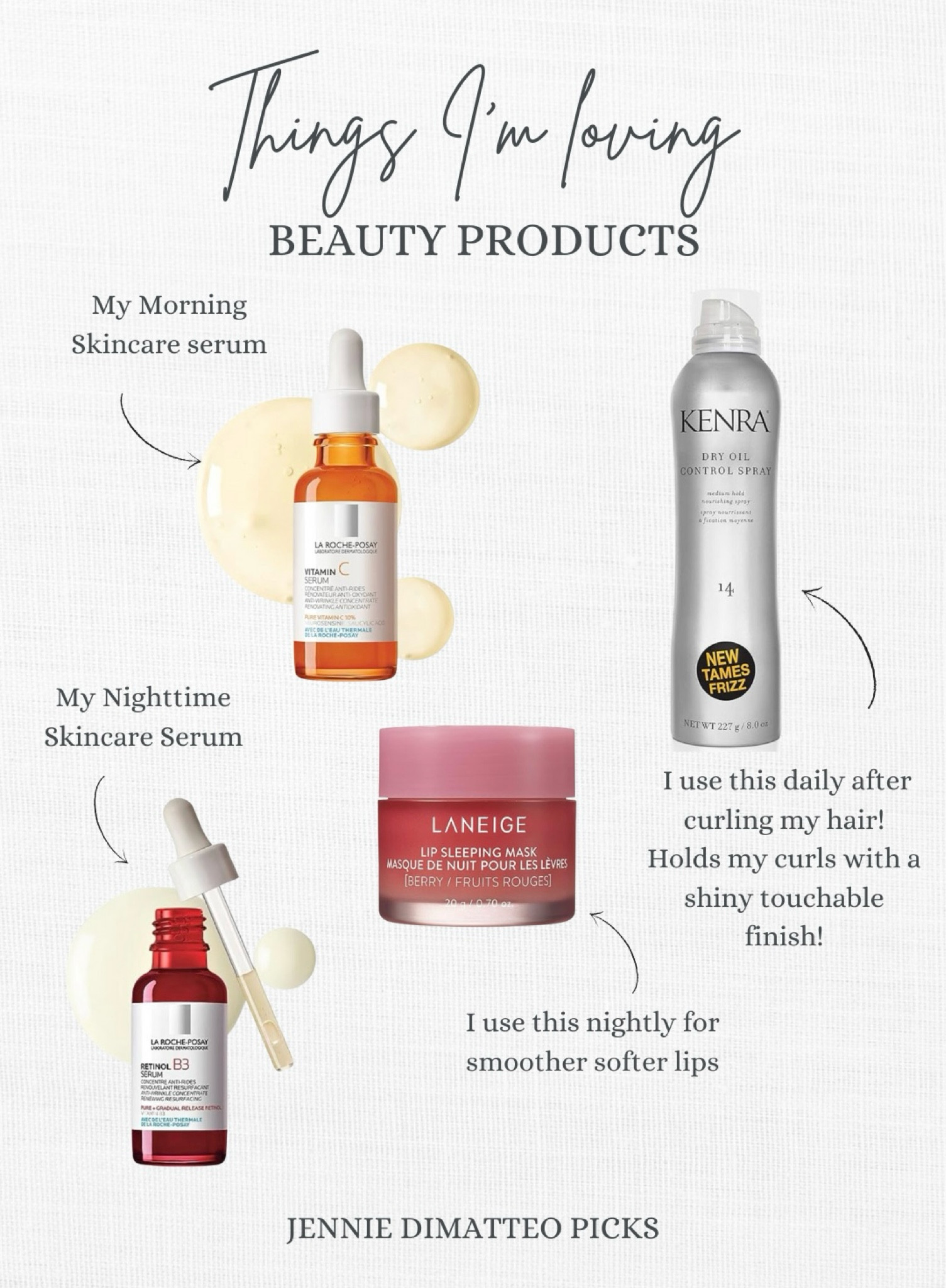 These are my current daily favorites! Beauty products. Skincare. Haircare. Hair products. Vitamin c serum. Retinol. Lip mask. Self care  

#LTKbeauty #LTKfindsunder50 #LTKfindsunder100