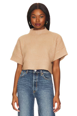 L'Academie Aurela Mock Neck Pullover in Camel from Revolve.com | Revolve Clothing (Global)